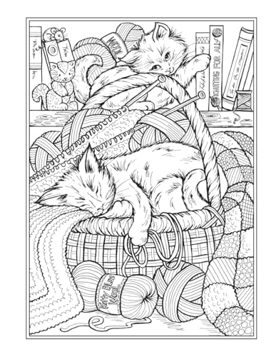 Creative Haven It's a Cat's World! Coloring Book (Adult Coloring Books: Pets) WoodArtSupply