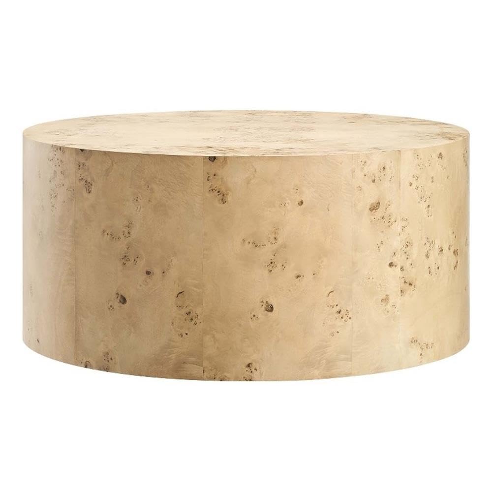 Modway EEI-6274-NAB Cosmos 35" Round Burl Wood Coffee Table, Natural Burl Modway