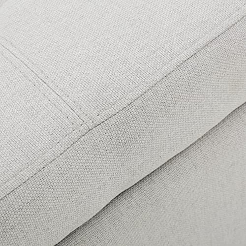 Christopher Knight Home Mission Fabric Storage Ottoman, Light Grey Christopher Knight Home