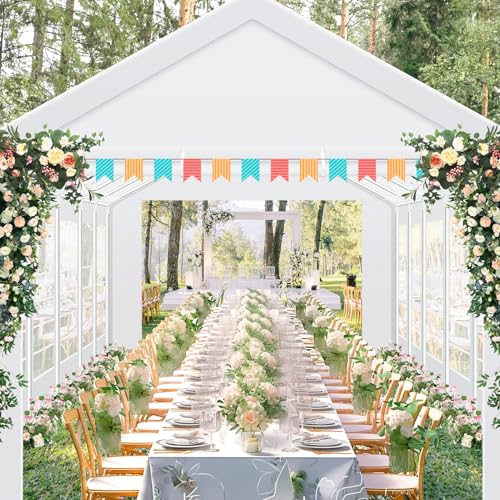 COBIZI 10x30 Party Tent Heavy Duty, Large Outdoor Event Tents for Parties with 8 Sidewalls & Built-in Sandbags,Waterproof Wedding Canopy Gazebo Commercial Tent for Carport,Camping,Patio,Windproof COBIZI