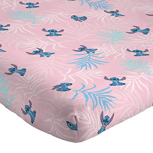 Jay Franco Kids Sheet Set with Fitted, Flat Sheets & Pillow Cover - Ultra-Soft Bedding with Pillowcase for Room Decor, Pink - Lilo & Stitch, 4 Piece Full Jay Franco