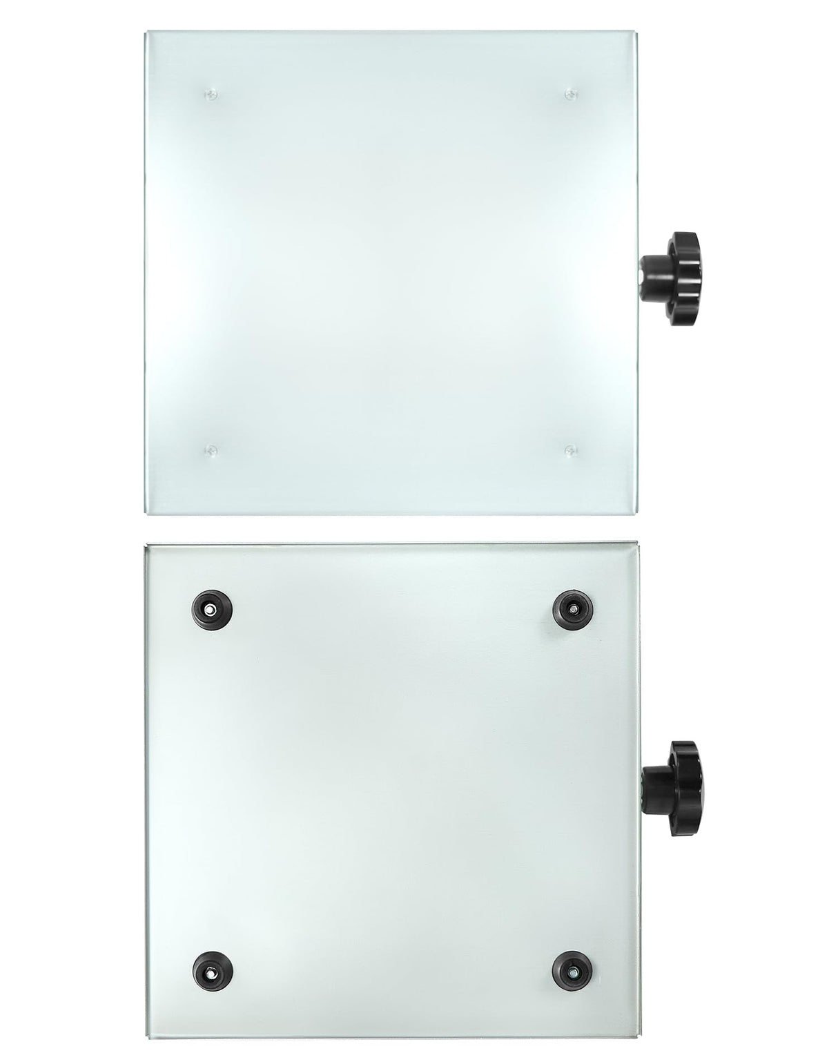 QWORK Lift Tables, 12"x12" Lab Scissors Jack, 304 Stainless Steel Scissor Stand, 18" Height 55lbs Load Jack Platform, Lifting Platform QWORK