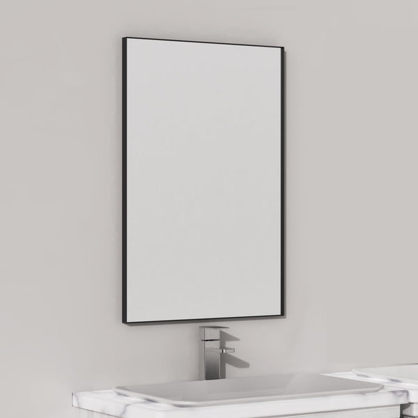 VocalStar 16 x 24 Inch Black Bathroom Mirror for Wall, Square Corner R ...