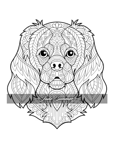 Amazing Dogs Coloring Book: Beautiful Dogs, Adorable Puppies, and Relaxing Designs for Adults and Teens WoodArtSupply