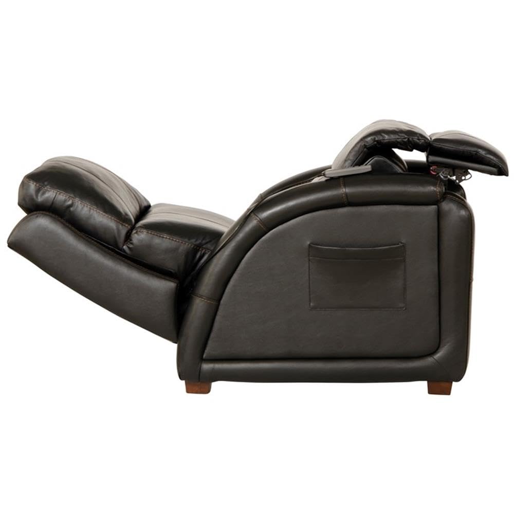 Catnapper Decompress Power Zero Gravity Recliner in Italian Black Leather Catnapper