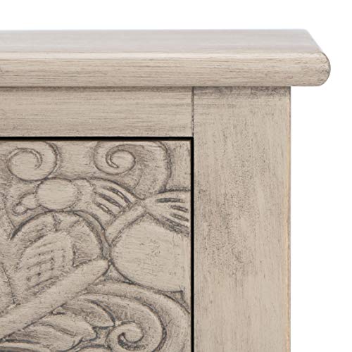 SAFAVIEH Home Collection Josie Greige 2-Drawer Console Table SAFAVIEH