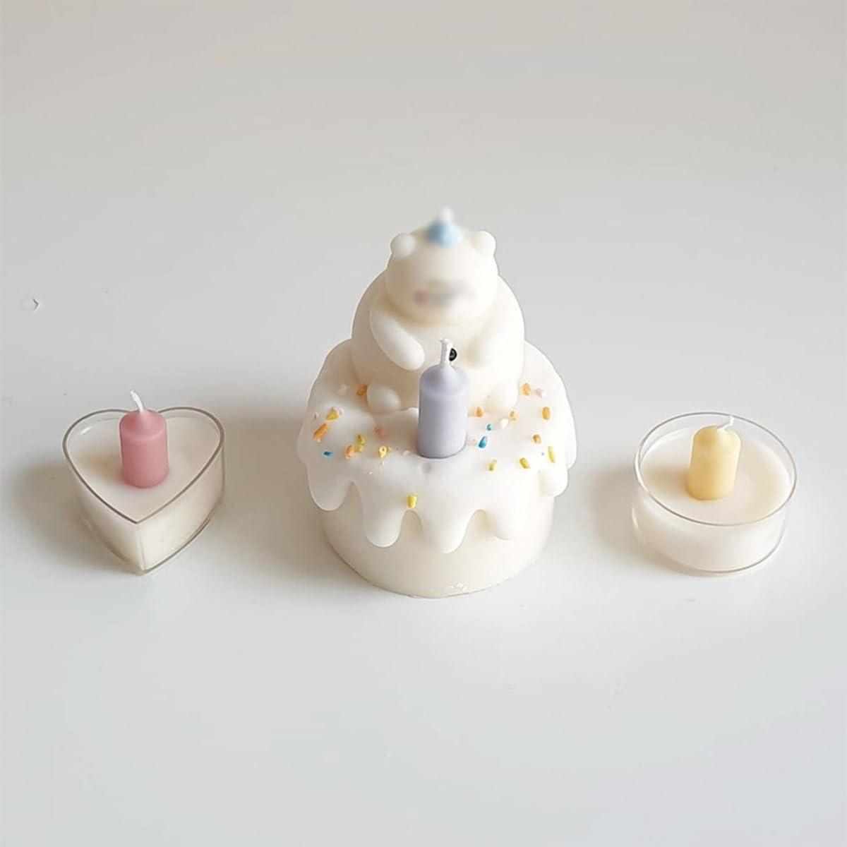 2 PCS Mini Long Cylinder Shape Mold Pillar Cylinder Shape Mold Silicone Candle Molds Mini Twisted Cylinder Mould for Candle Home Decoration Candle Making Birthday Cake Decor AddLotLot