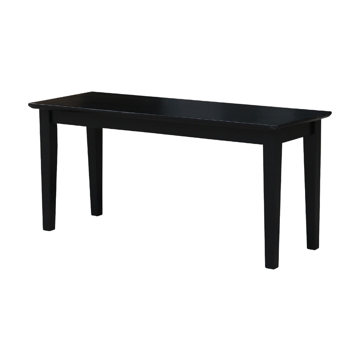 IC International Concepts, Shaker Style Bench Real/Solid Parawood, Kitchen/Dining, Sturdy & Reliable Seating, Easy Assembly, 39"W x 14"D x 18"H, 450 Lbs Wt. Capcity, Black IC International Concepts,