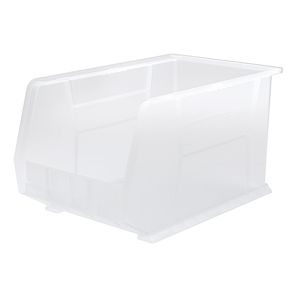 Akro-Mils 30260 AkroBins Plastic Storage Bins, Space-Saving Stackable Bins for Garage, Pantry, Craft Organization, 18" x 11" x 10", Clear, 6-Pack Akro-Mils