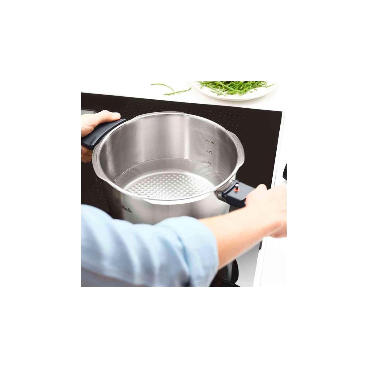 Fissler Vitavit Premium Pressure Cooker with Steamer Insert, 8.5 Quart Fissler