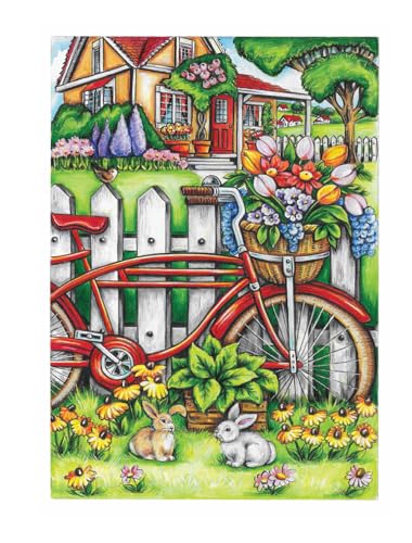 Creative Haven Small-Town Charm Coloring Book (Adult Coloring Books: In The Country) WoodArtSupply