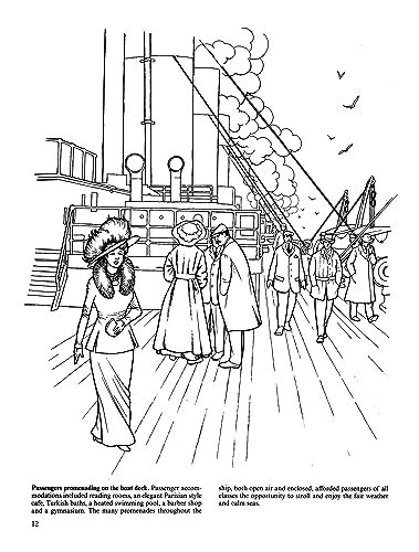 The Titanic Coloring Book (Dover World History Coloring Books) Dover Publications
