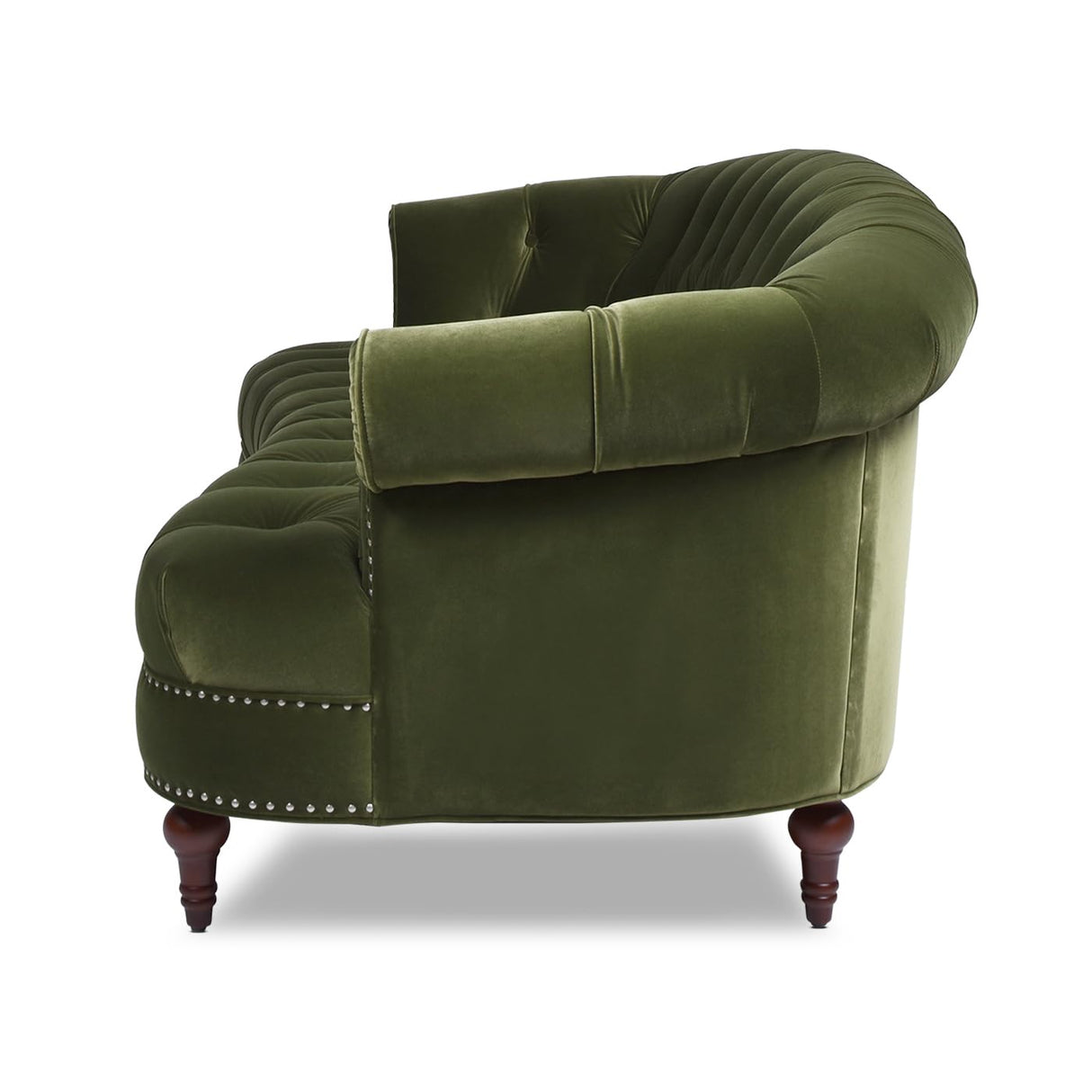 Jennifer Taylor Home La Rosa Victorian Chesterfield Tufted Sofa, Olive Green Performance Velvet Jennifer Taylor Home
