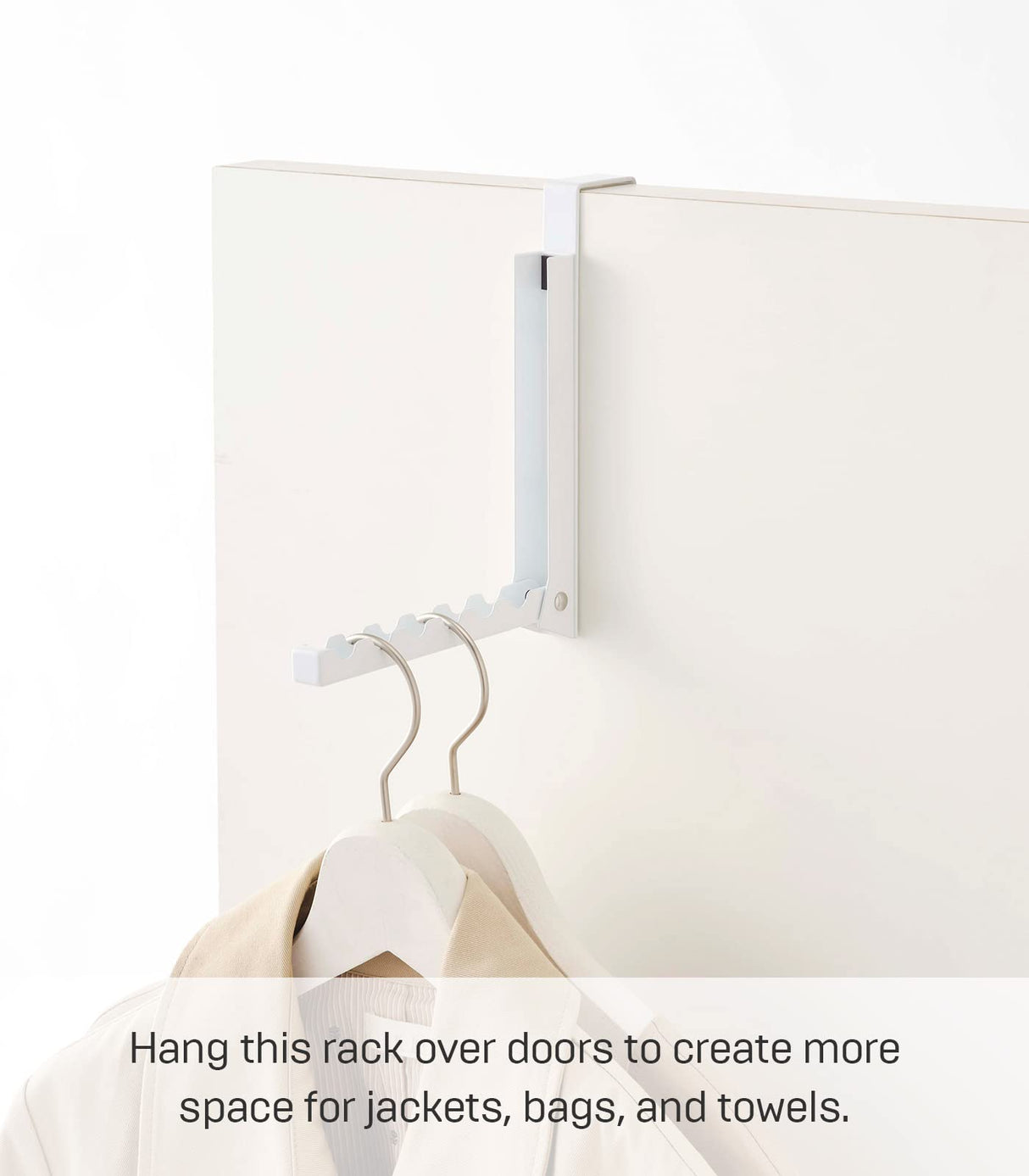 Yamazaki Home 7161 Over The Door Alloy Steel Hooks - Folding Hanging Coat Rack YAMAZAKI