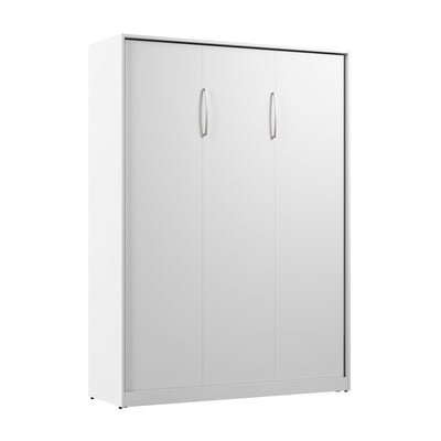Bestar Claremont 59W Full Murphy Bed in White, Sleeping Arrangement for Multipurpose Area, Bedroom, Guest Room, or Living Room