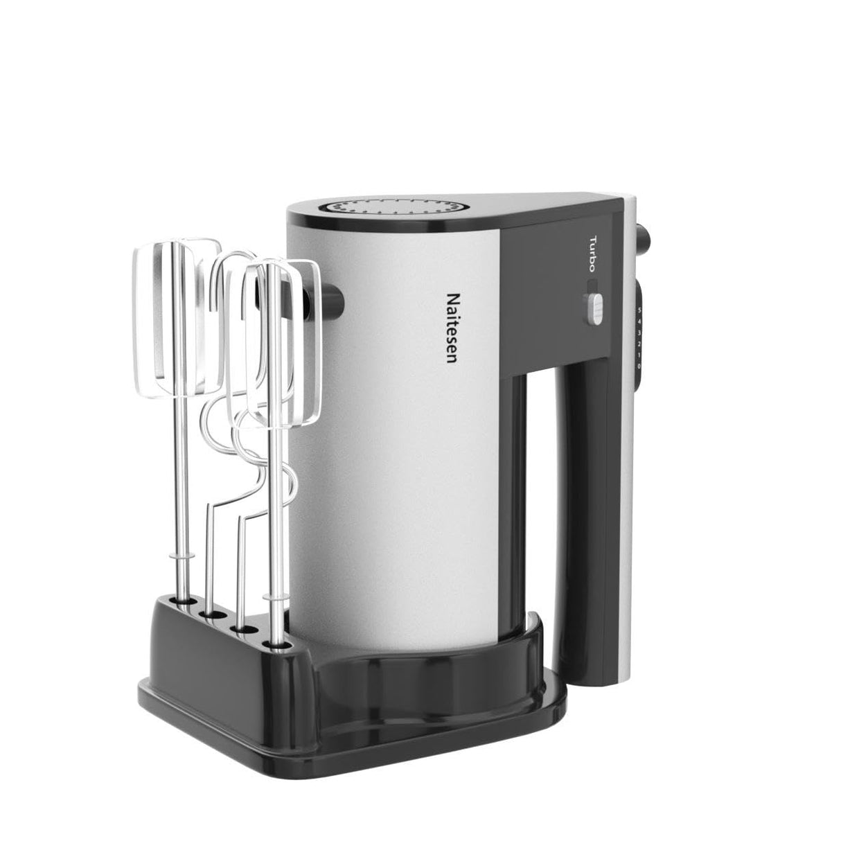 600W Electric Hand Mixer Kitchen Handheld Mixer 10 Speed Powerful with Turbo for Baking Cake Lightweight & Personal Electric Mixer with Egg Baking Beaters Dough Hooks, Whipping Mixing Cookies Naitesen