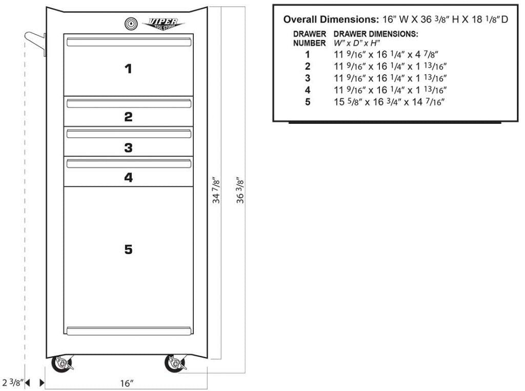 Viper Tool Storage V1804SSR Salon Cart, Stainless Steel Viper Tool Storage