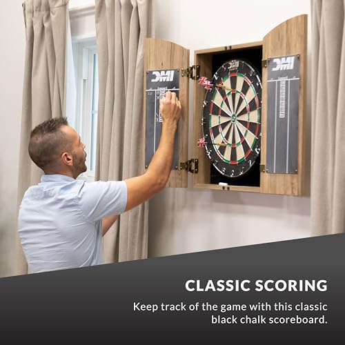 DMI Sports Dublin Bristle Dartboard Cabinet Set - Bristle Dartboard Included DMI Sports