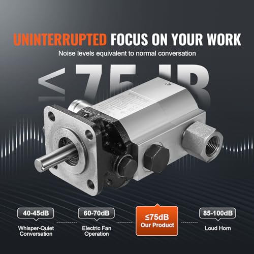 VEVOR Hydraulic Log Splitter Pump, 11GPM, 2 Stage 3000PSI Wood Log Splitter Pump, 1'' Inlet 1/2'' NPT Outlet 3600 RPM Aluminum Hydraulic Gear Pump, for Small Engine Mounting Log Splitters Snowplow VEVOR