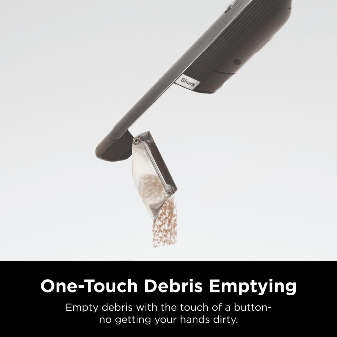 Shark WV201 WANDVAC Handheld Vacuum, Lightweight at 1.4 Pounds with Powerful Suction, Charging Dock, Single Touch Empty and Detachable Dust Cup,Graphite, Slate Shark