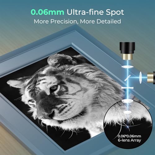 Creality Falcon Laser Engraver 10W, 0.06mm High Accuracy Laser Engraving Machines, 72W Laser Engraver and Cutter Machine for Wood, Metal, Acrylic, Glass, Leather, 15.7"×16.3" Workspace CREALITY FALCON