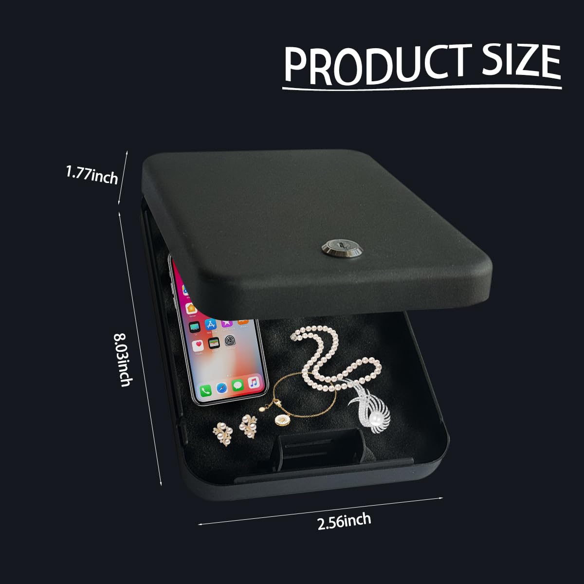 Gun Safe for Handgun Small Pistol Safe,for drawer bedroom nightstand study and wardrobe,Portable small gun safe for easy carrying Generic