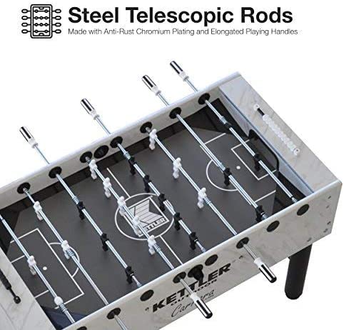 KETTLER Carrara Outdoor Foosball Table with 360 Degree Goalie Rotation, 5 Resin Balls, 5 Cork Balls and Premium Storage Cover KETTLER