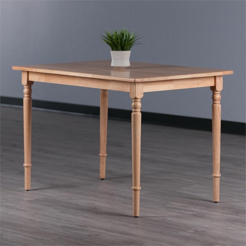 Pemberly Row Transitional Solid Wood Dining Table in Natural Pemberly Row