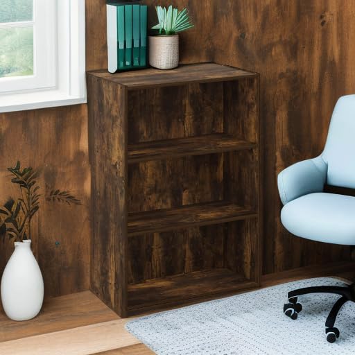 Furinno Pasir 3-Tier Open Shelf Bookcase, Amber Pine Furinno