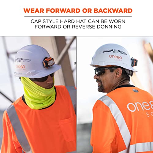 Ergodyne - 60144 Vented Hard Hat Cap Style, Ratchet Suspension, Class C, Skullerz 8972,White Ergodyne