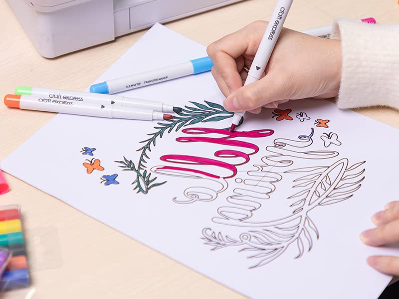 Craft Express Joy Sublimation Markers - Draw on Stadnard Paper and Use Heat Press to Create Unique Gifts with your Child (18, Regular) Craft Express