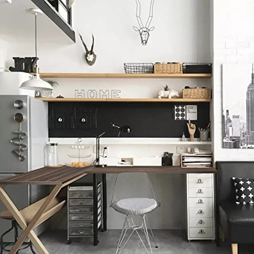 Kaboon Universal Tabletop 59.1"x23.62", Solid One-Piece Melamine Table Top, Double Desk L-Desk DIY, Home and Office Countertop,Eucalyptus/Dark Walnut Kaboon