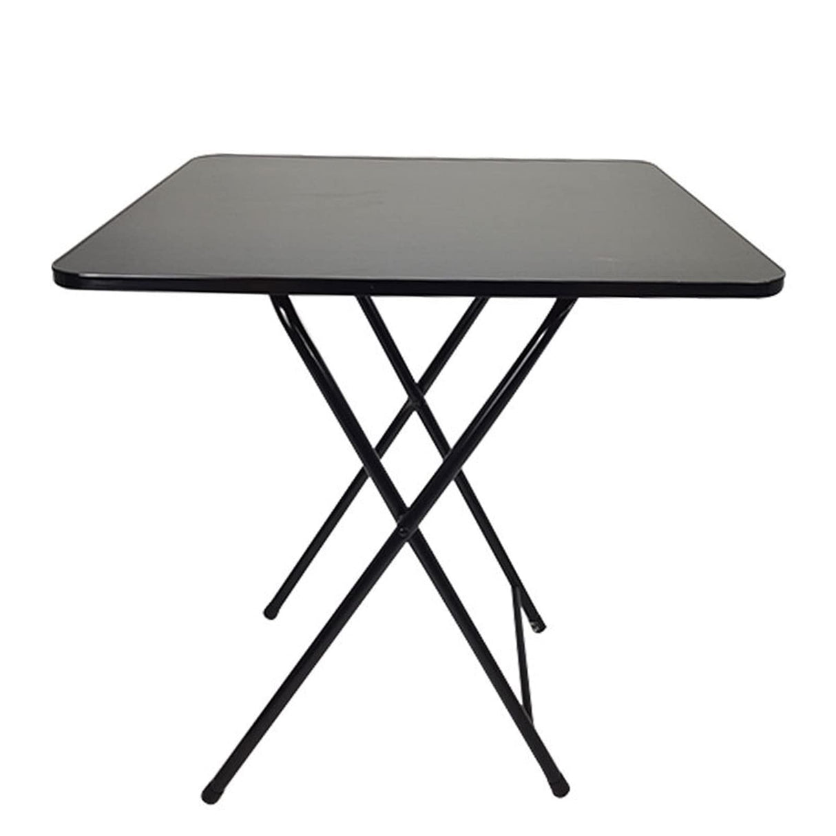 Walbest Foldable Dinner Table for 4, Square Solid MDF 4 Persons Home office Study Computer Desk Home Improvement Black Walbest