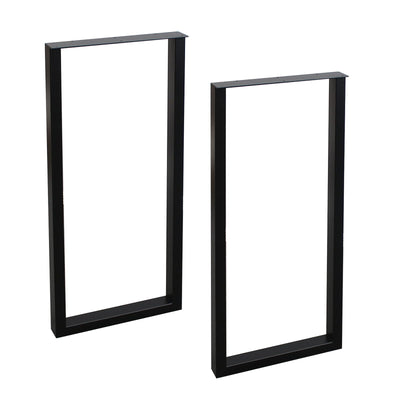 MBQQ Furniture Legs 35" Height 15" Wide Rustic Decory Rectangle Shape Table Legs,Heavy Duty Metal Desk Legs,Dining Table Legs,Industrial Modern, DIY Iron Bench Legs