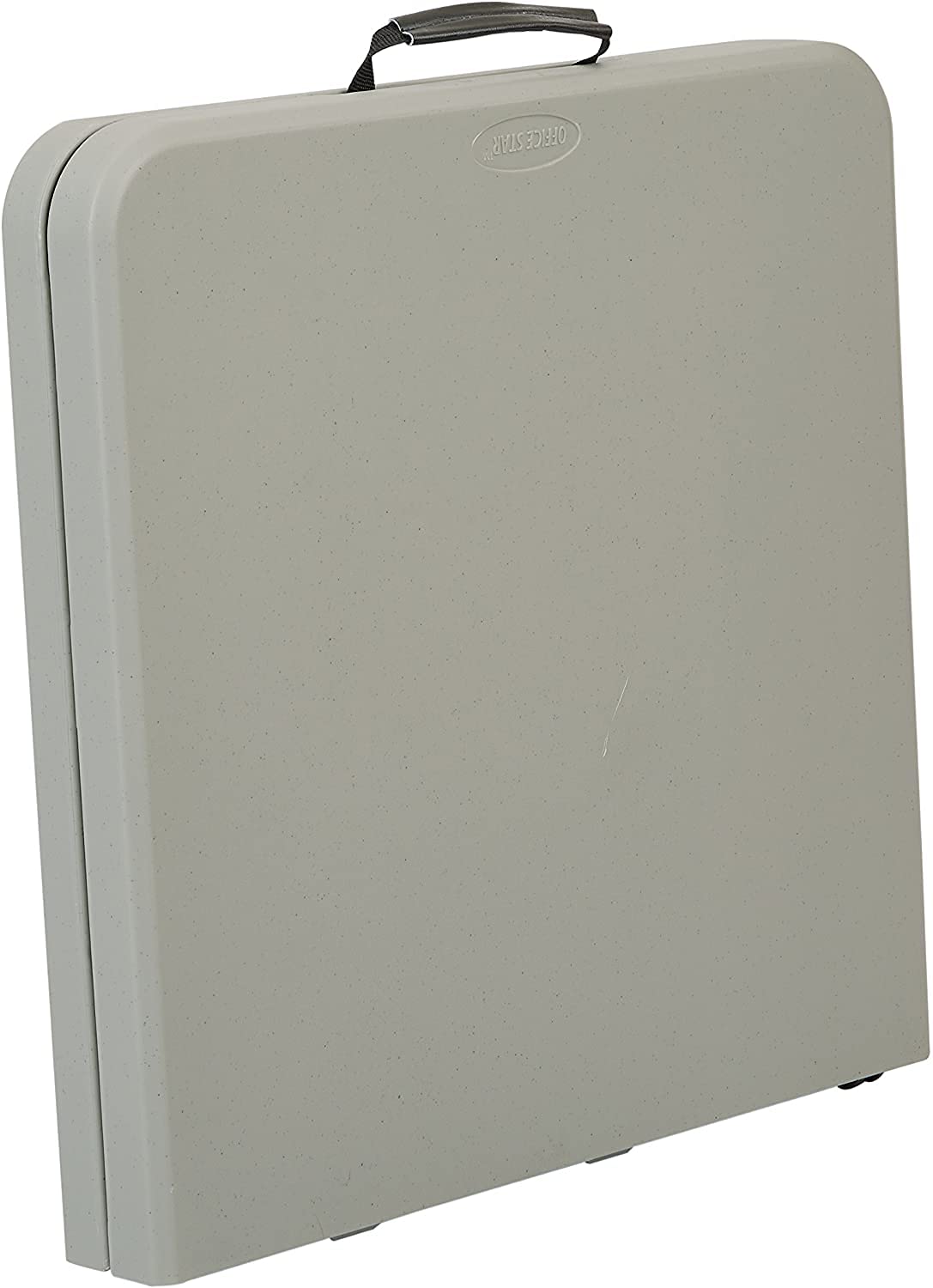 Office Star Resin Multipurpose Rectangle Table, 4-Feet Long, Height Adjustable, Center Folding Table, Light Gray Office Star Products