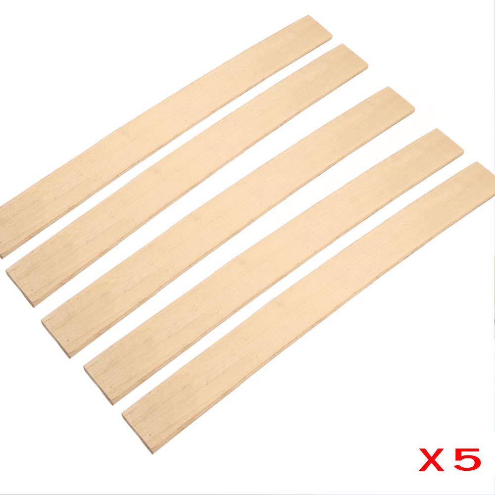 通用 Wooden Bed Slats Replacement - 5 Pack (39.3"L x 2.08"W x 0.33"H), Modern Style, Easy Assembly, No Tools Required 通用