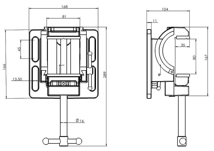 LLDSIMEX Angle Drill Press Vise (3 Inch) LLDSIMEX