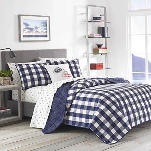 Eddie Bauer Home | Lake House Collection | Bedding Set - 100% Cotton Light-Weight Quilt Bedspread, Pre-Washed for Extra Comfort, Twin, Blue Eddie Bauer