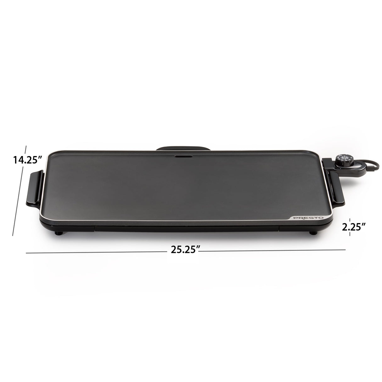 Presto 22-Inch Extra Large Griddle, 22"x 13", Low Profile Design, Ceramic Nonstick, Black 07072 Slimline Presto