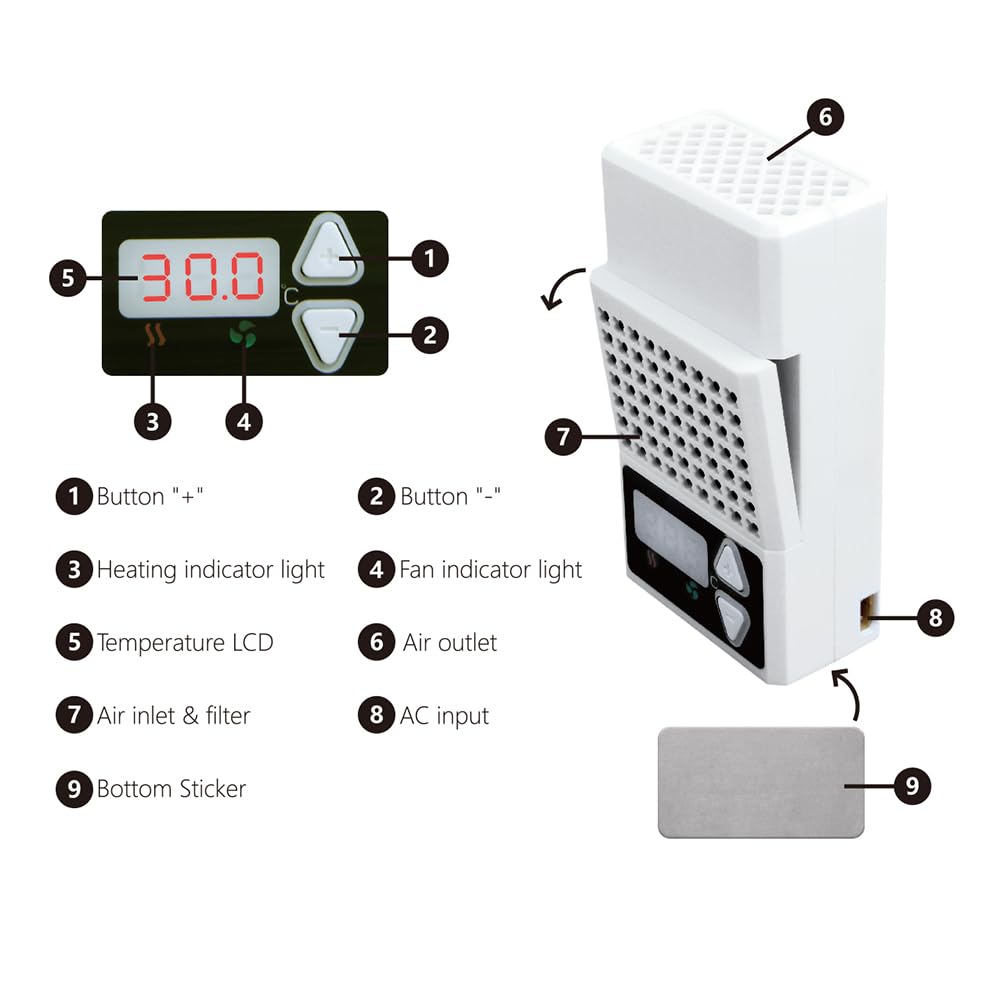 Filalab New Upgrade Mini Heater for 3D Printer, Resin 3D Printer Temperature Controller Heating Thermostat Temp Control forLCD DLP ELEGOO,ANYCUBIC,CREALITY LCD DLP 3D Printer Filalab