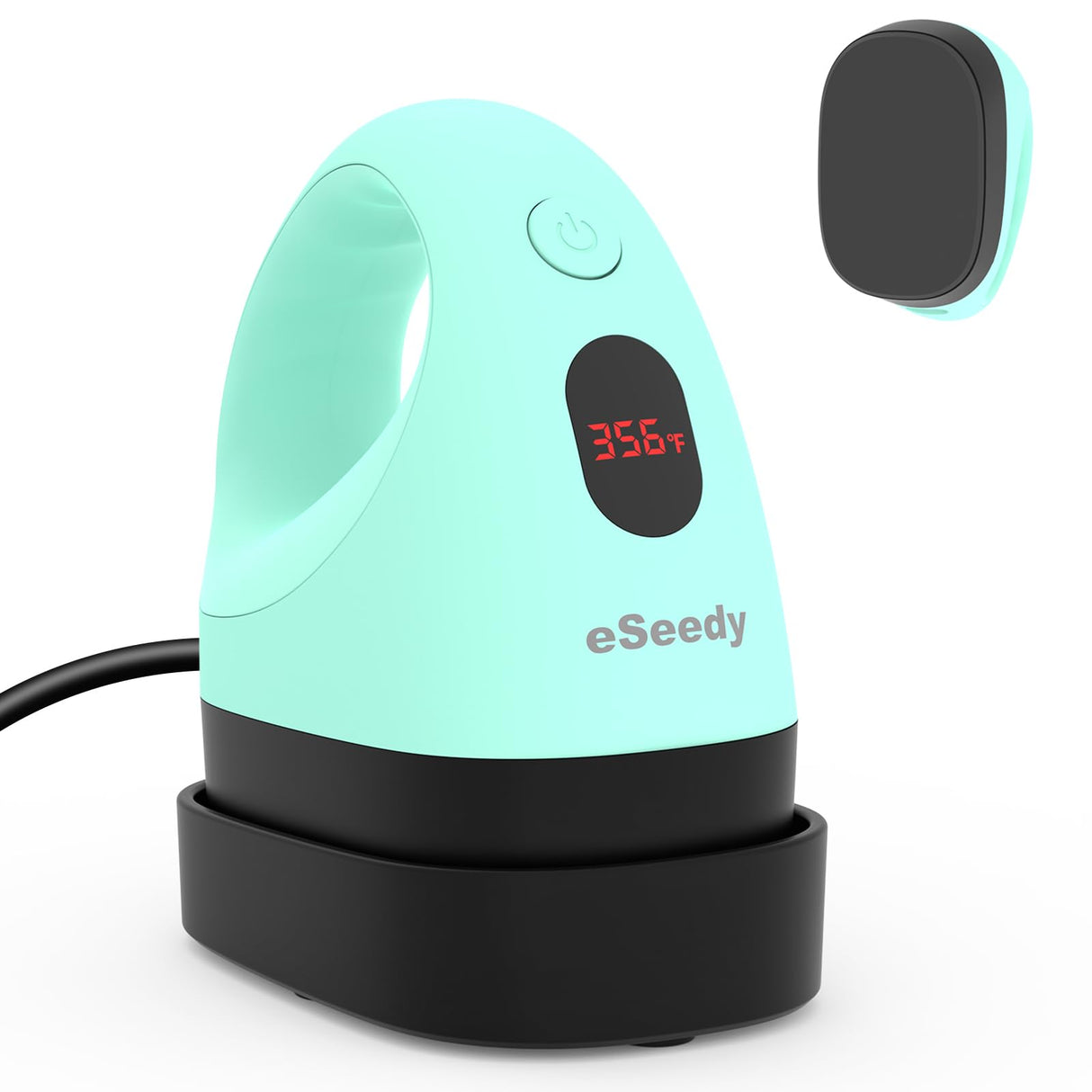 eSeedy Mini Heat Press Machine, 3 Heat Settings& Fast Heating, 15 Mins Auto-Off, Insulated Safety Base, Mini Iron for Crafting, T Shirts, Hats, Heating Transfer Projects (Green) eSeedy