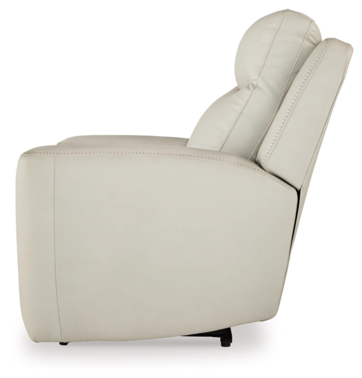 Signature Design by Ashley Mindanao Contemporary Leather Match Upholstered Power Recliner with Adjustable Headrest and USB Ports, Light Gray Signature Design by Ashley