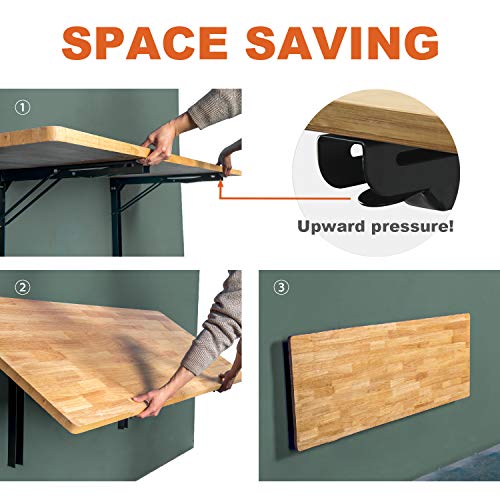 Wallmaster Wall Mounted Folding Workbench Heavy Duty Fold Down Table Utility Bench Solutions Laundry Shelf Wall Desk with Metal Shelf Bracket (32 x 18) Wallmaster