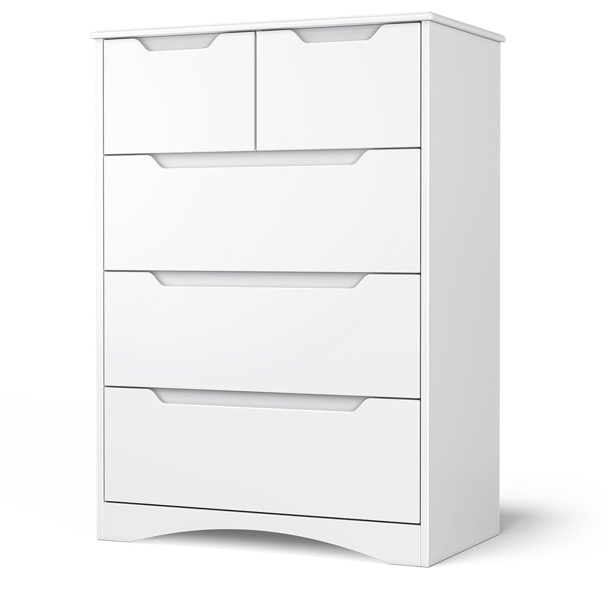 Bealife 5 Drawer Dresser,Dresser for Bedroom with Anti-Tripping Device and Embedded Handles for Home, Dressers & Chests of Drawers with Large Storage Capacity (White) Bealife