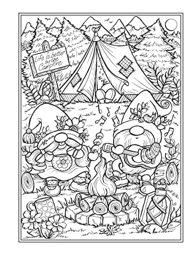 Creative Haven Gnome Sweet Gnome Coloring Book (Adult Coloring Books: Fantasy) Dover Publications