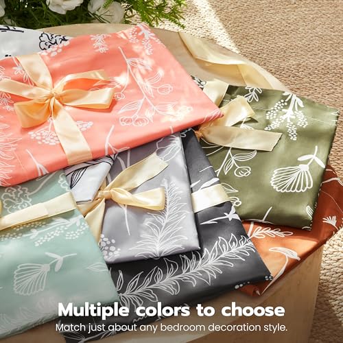 Joiedomi Twin Comforter Set, Sage Green 2 Pieces Floral Twin Bedding Set for School Girls Bed with 1 Soft Reversible Botanical Comforter and 1 Pillow Sham, Bed in a Bag for All Seasons Joiedomi