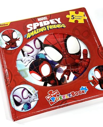 Marvel Spidey and his Amazing Friends My First Puzzle Book - Jigsaw Puzzles for kids, 10-page board book, 5 puzzles to enjoy Phidal