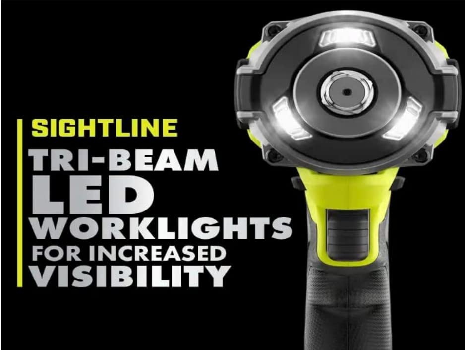RYOBI - ONE+ HP 18V Brushless Cordless 4-Mode 1/2 in. High Torque Impact Wrench (Tool Only) - PBLIW01B RYOBI