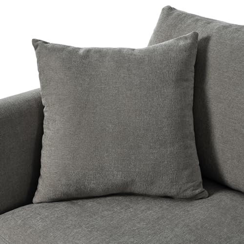 ERYE L-Shaped Corner Oversized Sectional Sofa Couch W/3 Pillows and and Curved Chaise Seat, Modern 4-Seaters Chenille Upholstered Convertible Sofa&Couch for Home Office Apartment Living Room ERYE