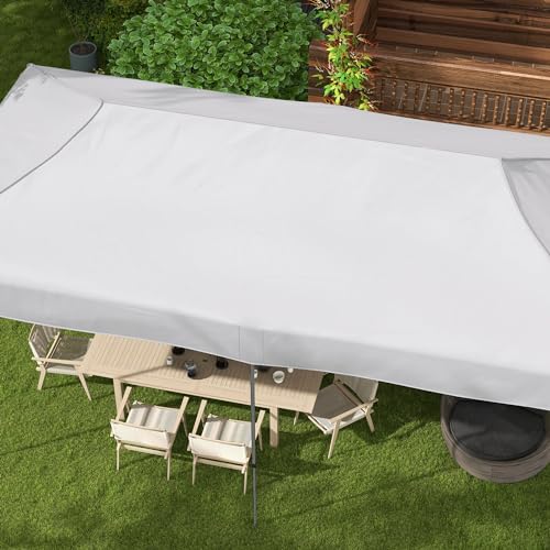 Outsunny 10' x 20' Pop Up Canopy Tent, Instant Sun Shelter with 3-Level Adjustable Height, Easy up Outdoor Tent for Parties with Wheeled Carry Bag for Garden, Patio, White Outsunny